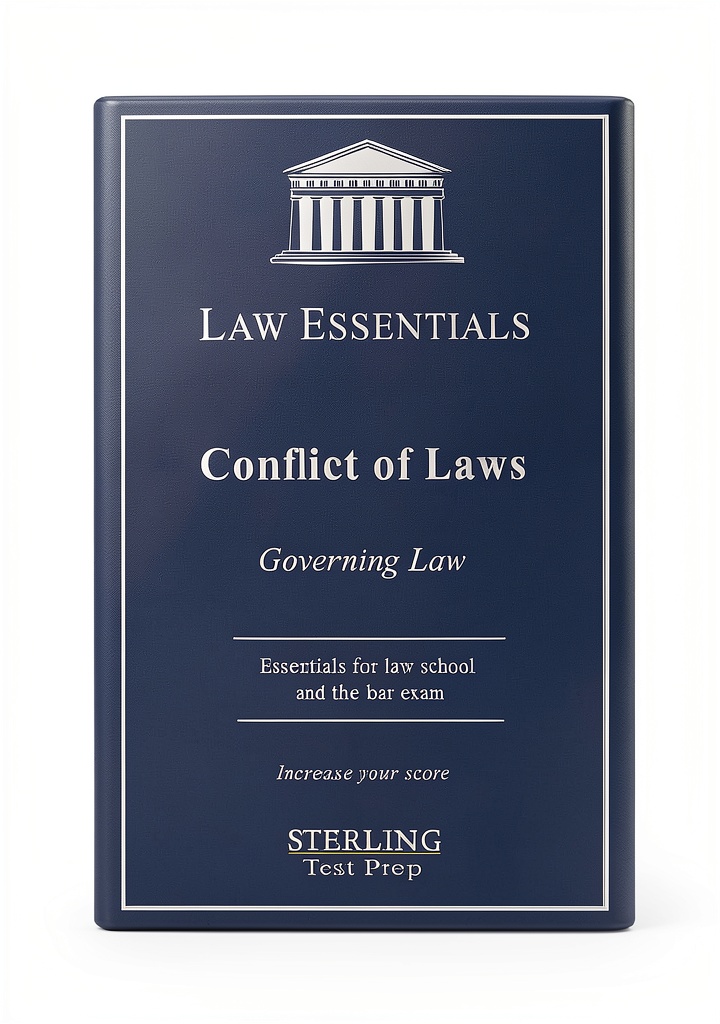 Law Essentials book displayed on a tablet in a study setting