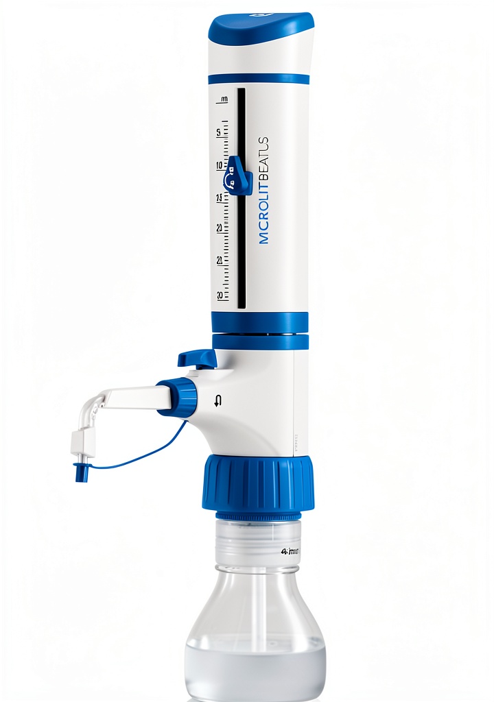 Microlit bottle top dispenser in a laboratory setting