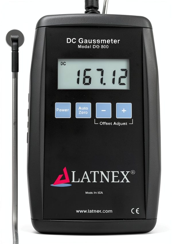 LATNEX DC Gaussmeter DG-800 Magnetic Field Meter up to 800 Gauss-0