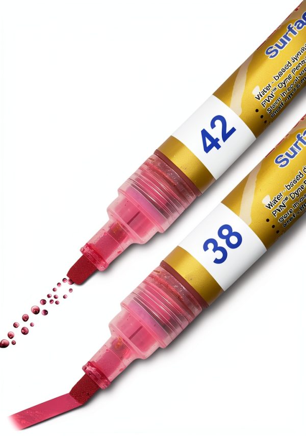 PVN DYNE Pen 38 & 42 Dynes/cm Tension Meter Pack of 2 Reddish Pink-2