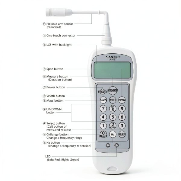 Sonic Belt Tension Meter SK-608 HKNDT Digital Gauge with OLED-5