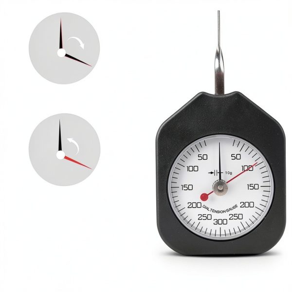 Dial Tension Gauge Meter Jwthee Dual‑Pointer Force Gauge, Compact-3