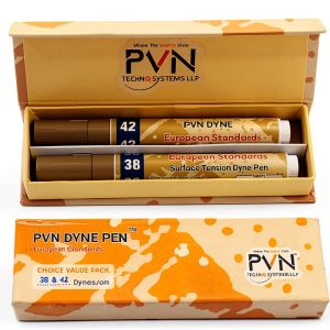 PVN DYNE Pen 38 & 42 Dynes/cm Tension Meter Pack of 2 Reddish Pink-0