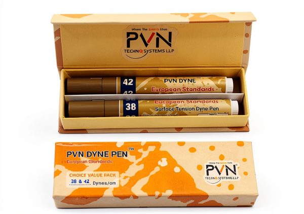 PVN DYNE Pen 38 & 42 Dynes/cm Tension Meter Pack of 2 Reddish Pink-0
